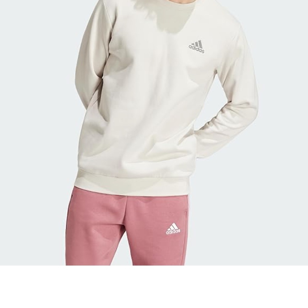 Men’s Alumina adidas essential crewneck fleece never worn - Picture 4 of 4